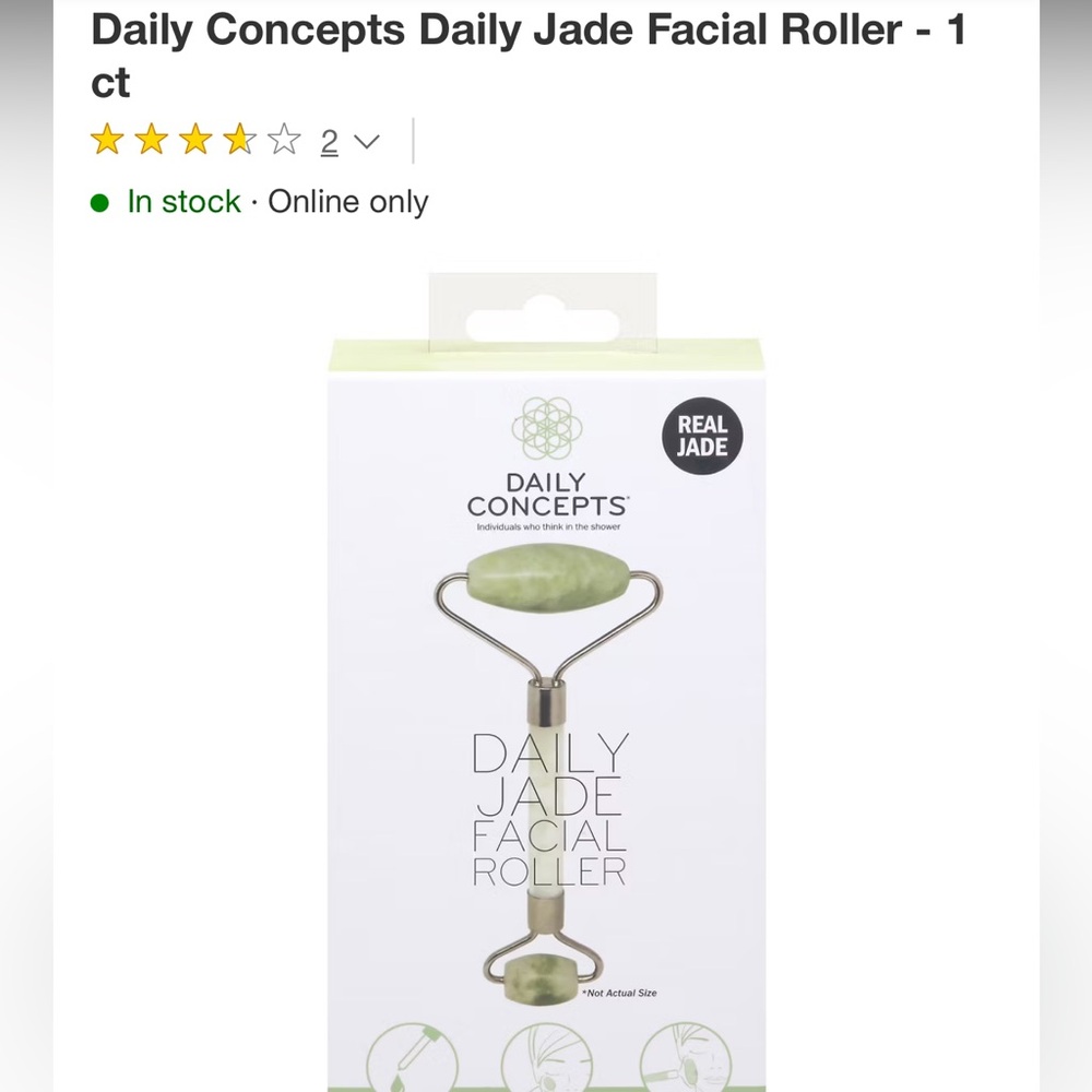 NWT Daily Concepts Jade Facial Roller